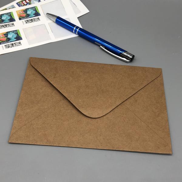 Umschlag C6 Papier Grußkarten Kraftpapier Rückseite